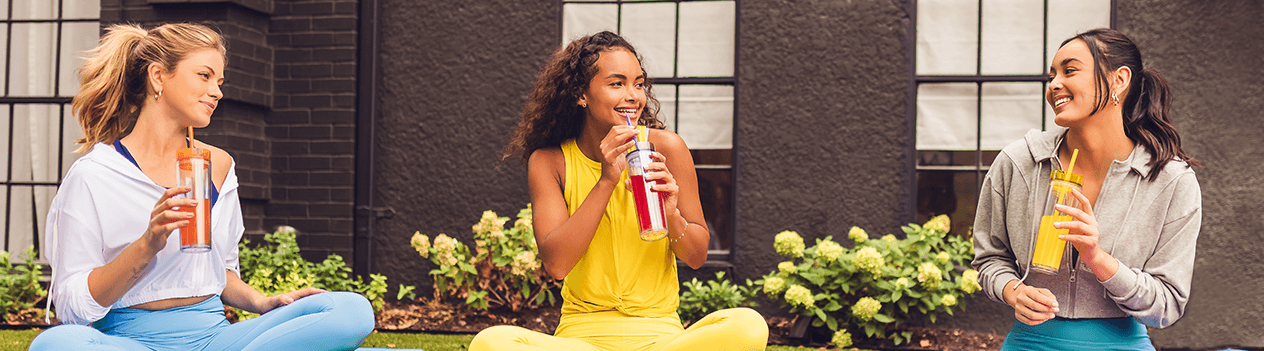 women talking and drinking Spark