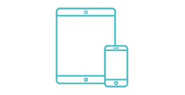 mobile phone and tablet line drawing