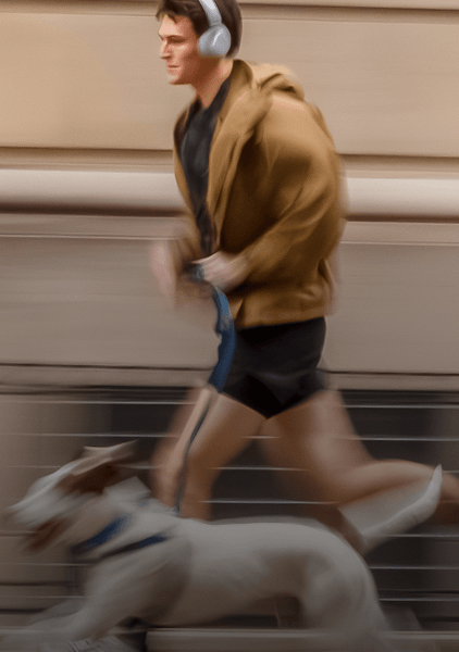 Hydration - Man running with dog